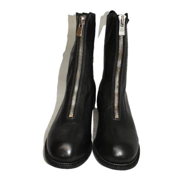 $1750 Guidi PL2 Full Grain Horse Front Zip Boot Black LEATHER BLOCK 36 (DC11) - Picture 4 of 9